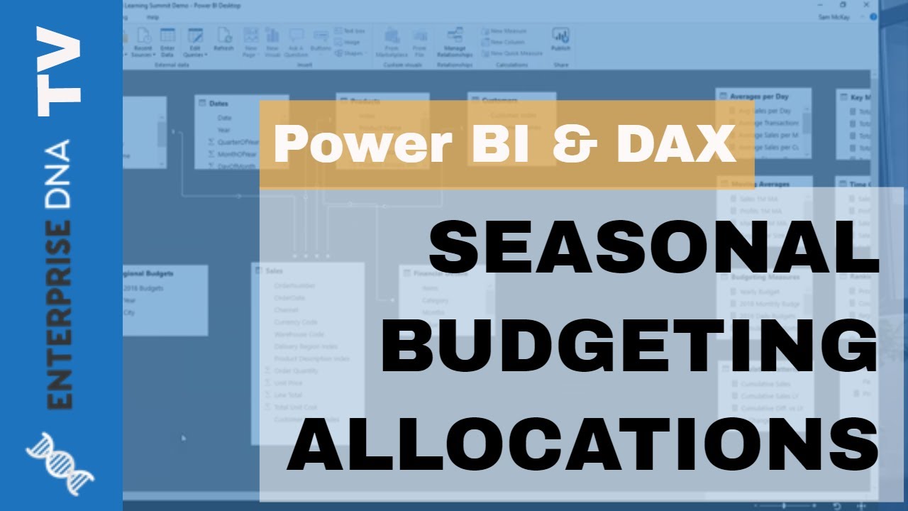 Ежемесячное распределение таблицы чувствительности бюджетирования — метод анализа Power BI и DAX