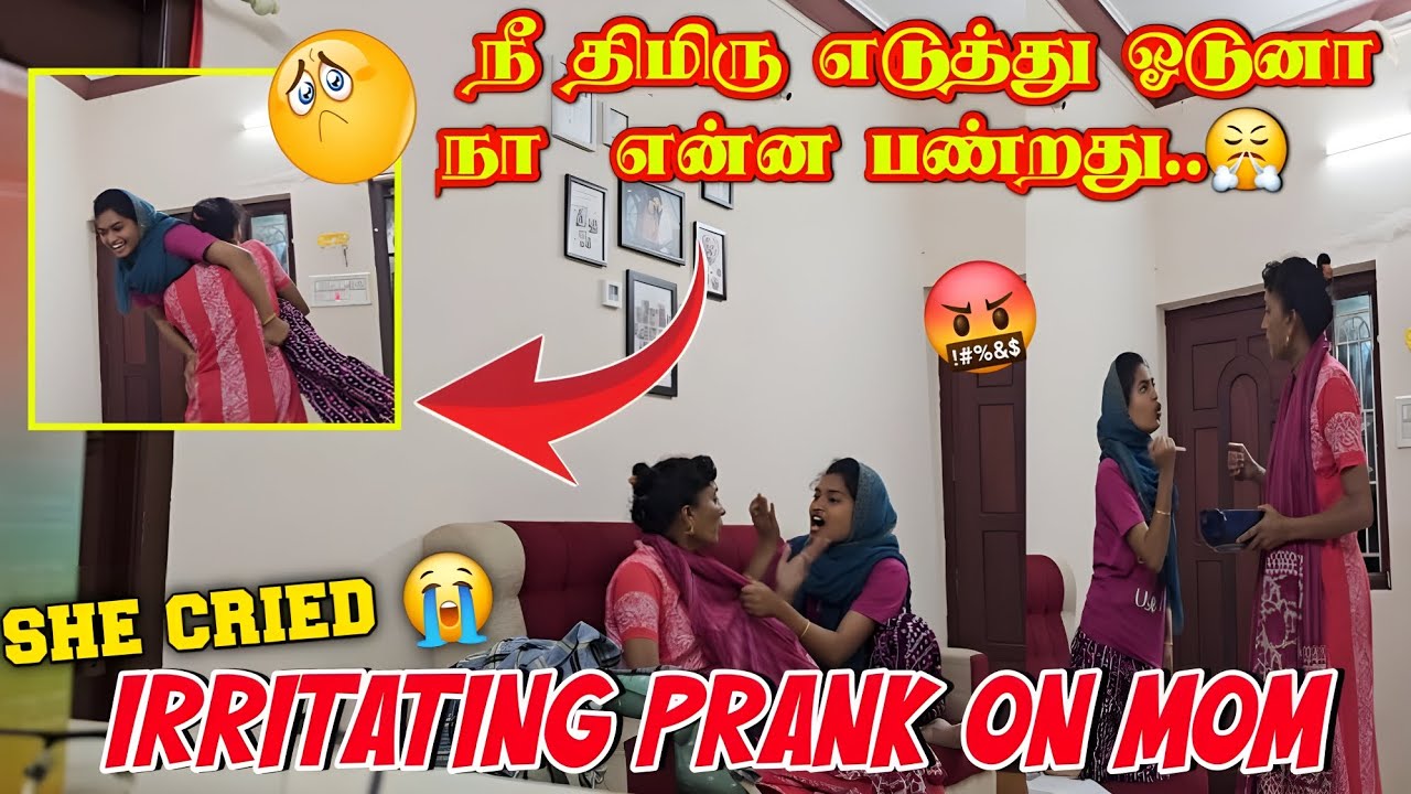 Irritating prank on mom 🤣 | ( She get angry 😠)