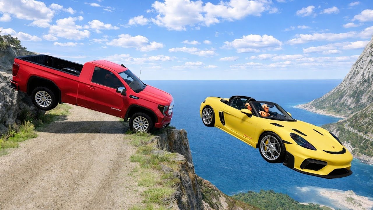 Car vs Cliff Dangerous mountain drop 💥😵 | Beamng drive #79!