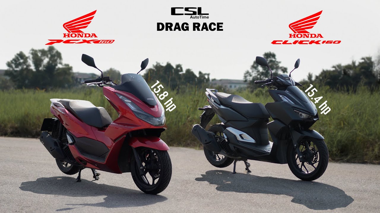 Honda PCX160 vs Click160 เดิมๆ DRAG RACE