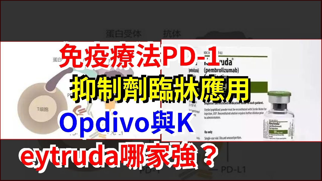 免疫療法PD-1抑制劑臨床應用，Opdivo與Keytruda哪家強？
