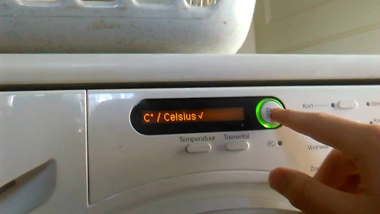Miele W1713 - Settings (display in English)