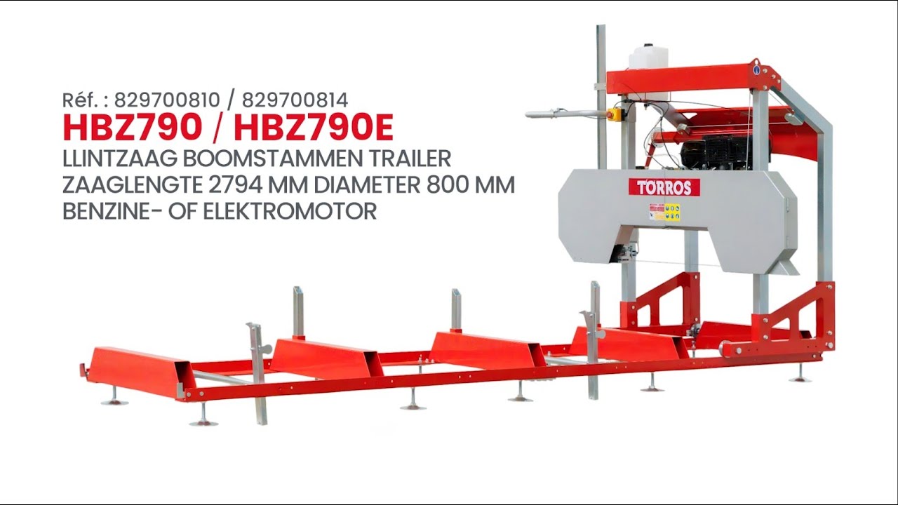 Lintzaag boomstammen benzinemotor 15 pk - HBZ790 | Torros