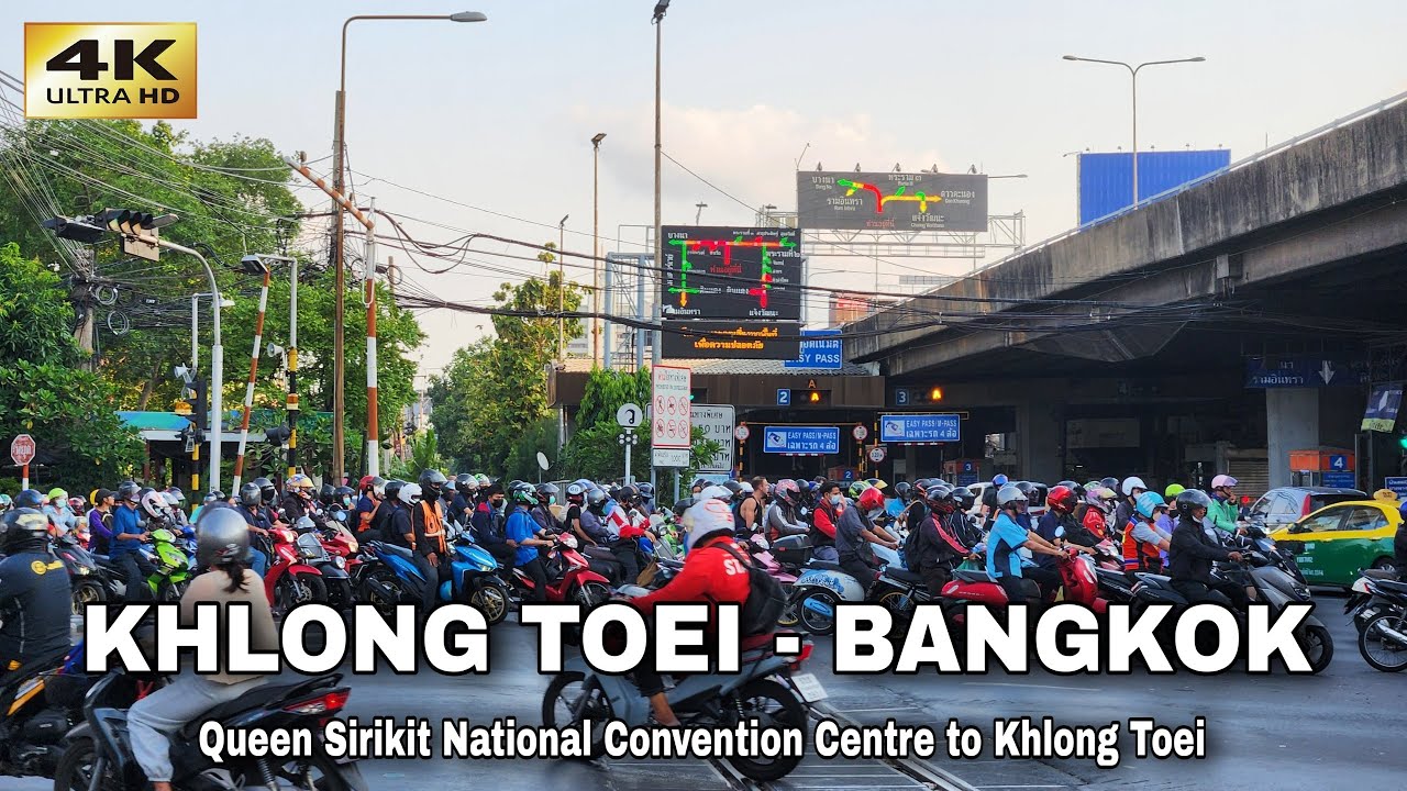 [4K] Walking Khlong Toei Area Bangkok | Rama 4 Road | Thailand 2023