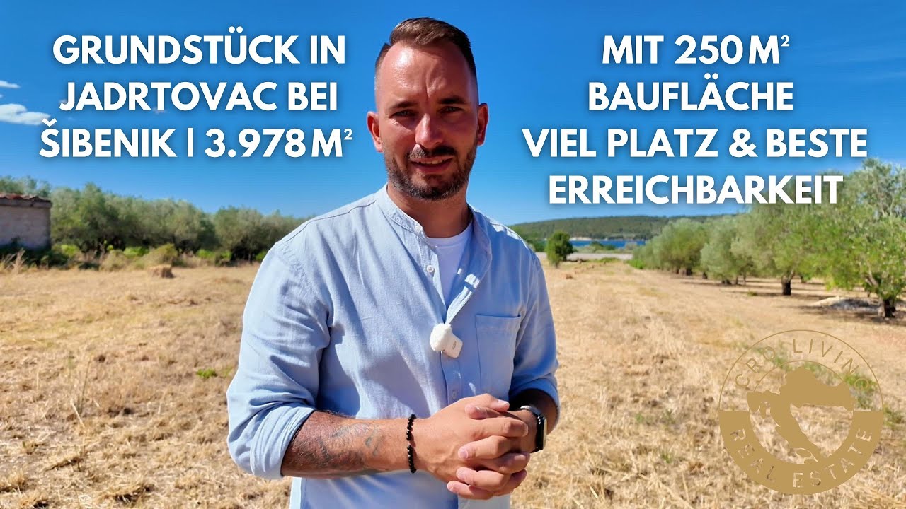 Baugrundst&uuml;ck in Jadrtovac &Scaron;ibenik  3.978 m&sup2; mit 250 m&sup2; Baufl&auml;che Viel Platz & beste Erreichbarkeit