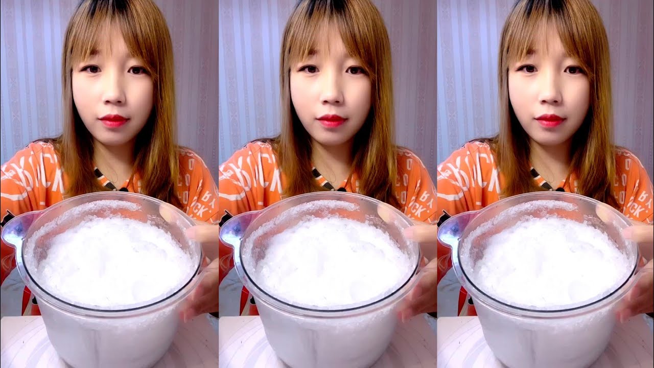 ASMR WHITE ICE EATING / ICE EATING