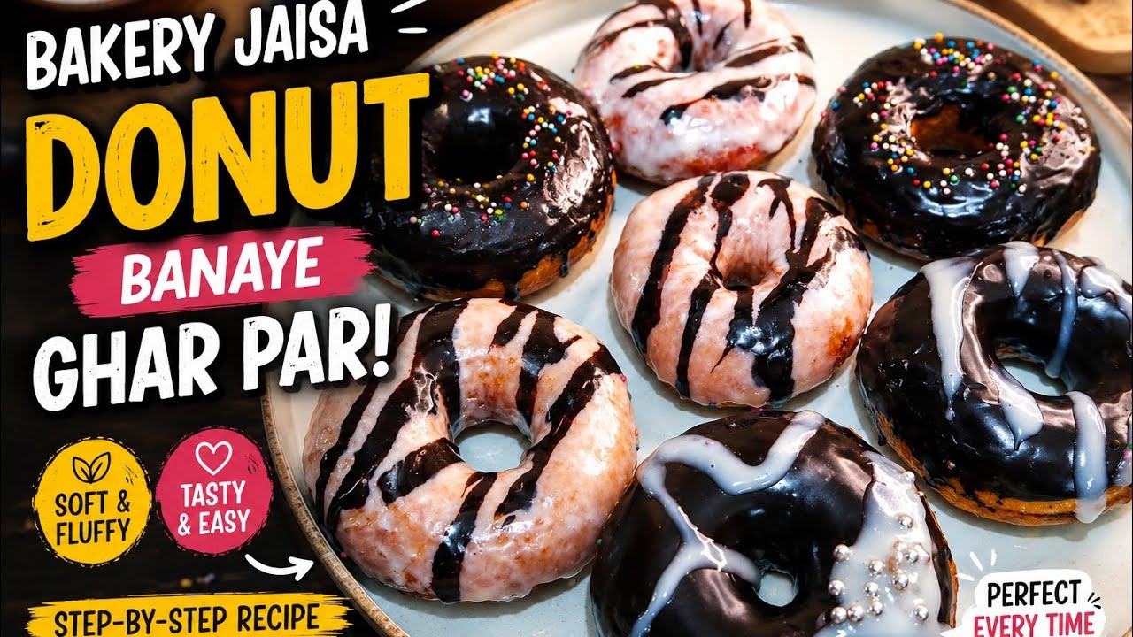  बेकरी जैसा donuts बनाए घर पर , वो भी बहुत टेस्टी और spongy 🍩🤤👆