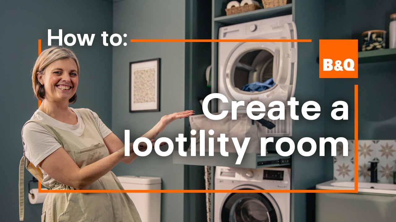 How to create a lootility room &ndash; vertical washer-dryer cupboard with @KateHewittHome 🚽 🧻 | B&Q