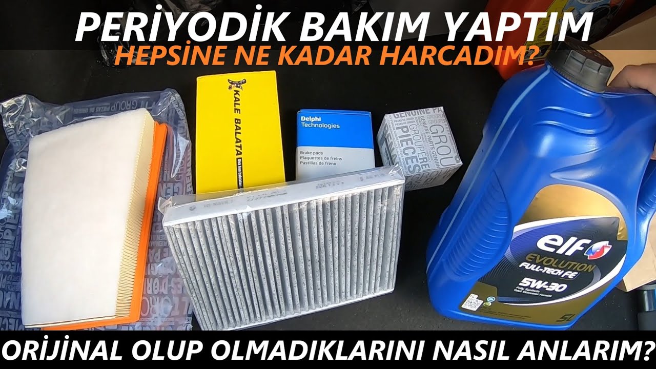 RENAULT FLUENCE PERİYODİK BAKIMINI YAPTIM I Yağ ve Filtrelerin Orijinallikleri Nasıl Anlaşılır?