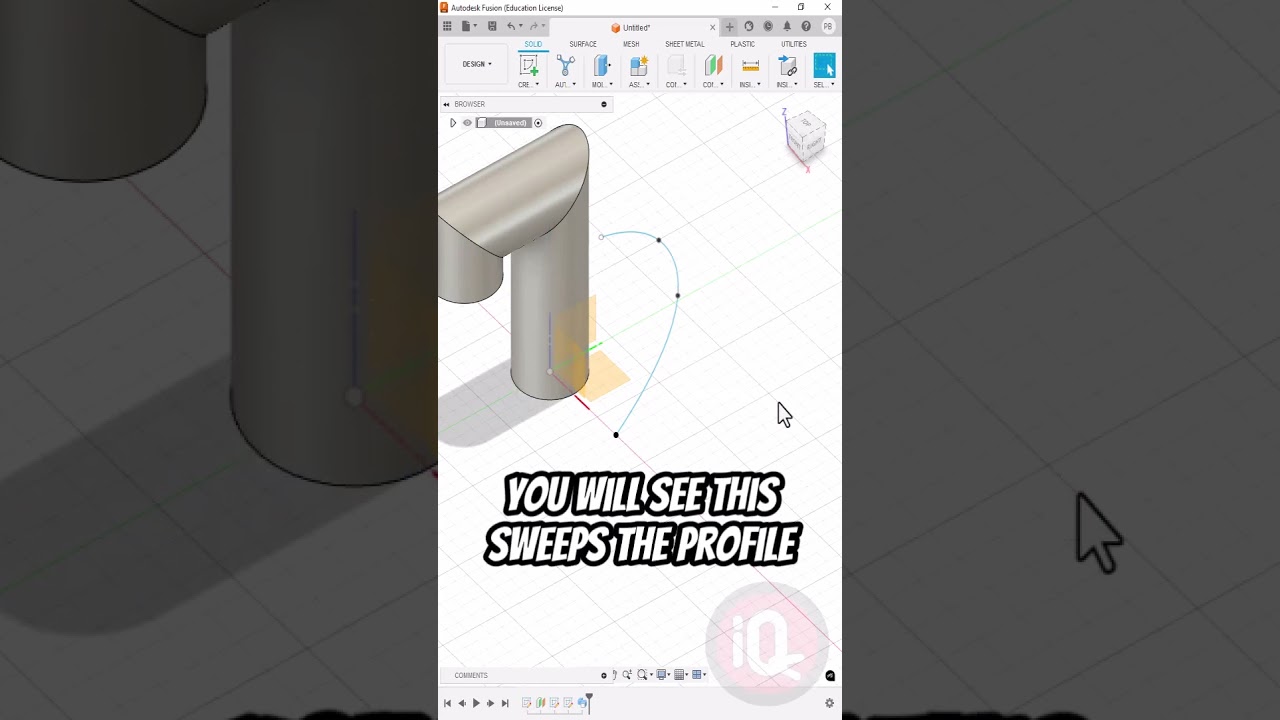 Fusion 360: Barrido #impresi&oacute;n3d #fusion360 #tutorialfusion360