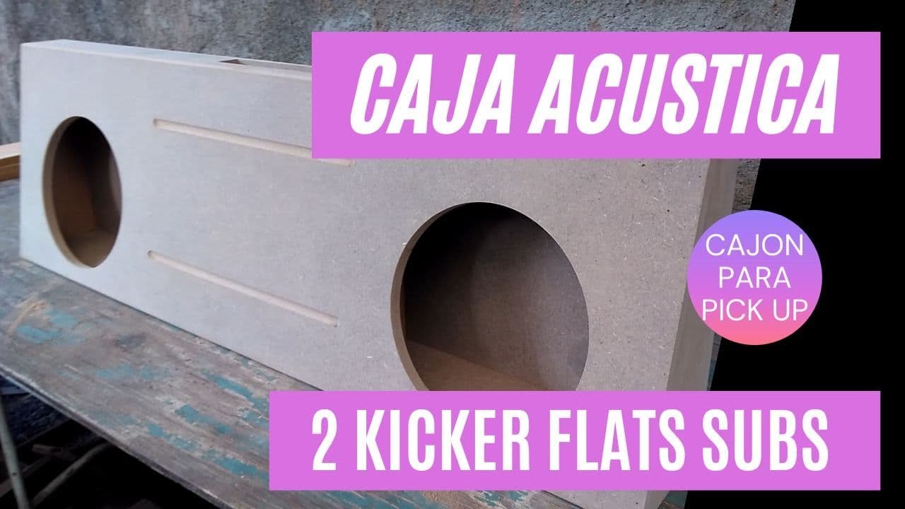 caja acústica para 2 subwoofers kicker 12s flats para pick up