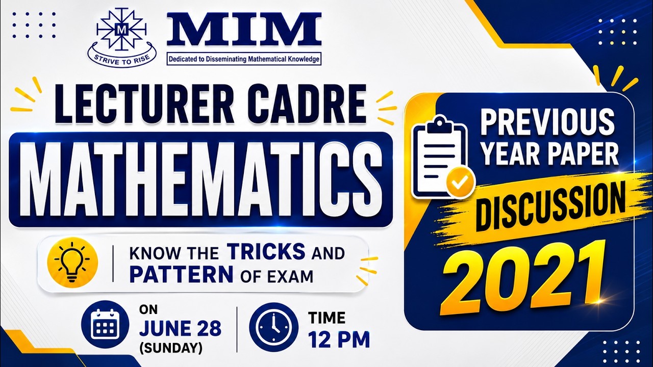 Punjab Lecturer Cadre Mathematics | Previous Year Paper 2021 Discussion | Exam Pattern & Tricks