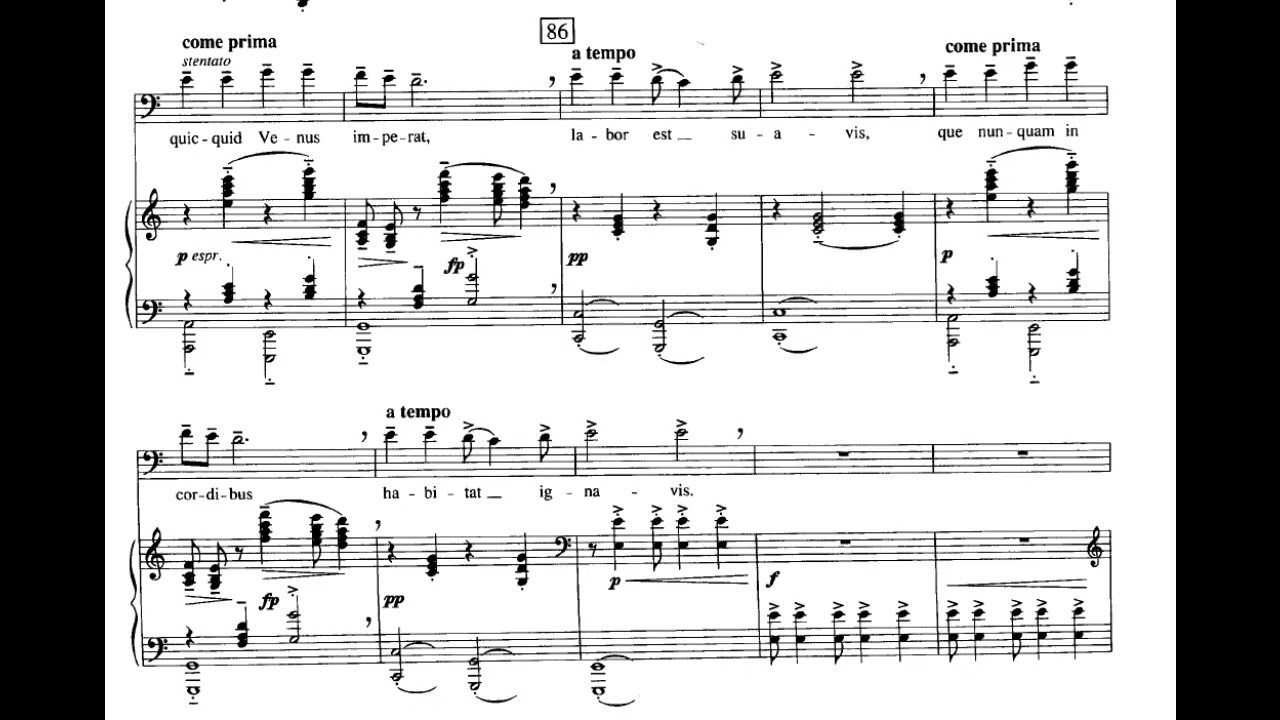 Carl Orff - Carmina Burana - 11 - Estuans interius