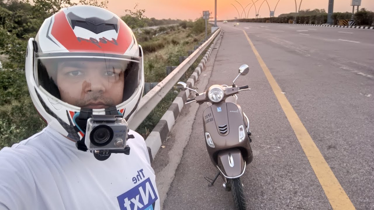 Vespa VXL 125 BS3 Mileage Test, Ride Review, Top Speed | Agra Lucknow Expressway | NKSS Vlogs