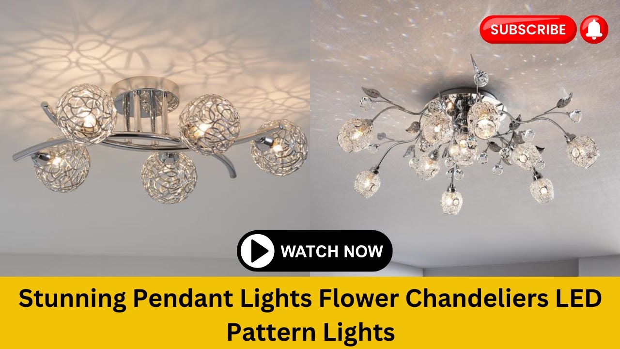 Beautiful Lighting Ideas: Stunning Pendant Flower Chandeliers LED Pattern Lights | Home Decor Tips