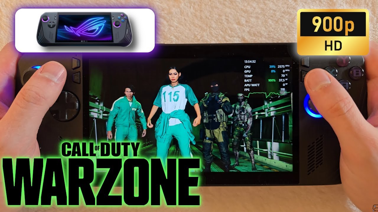 ASUS ROG Ally X | Call of Duty: Warzone  | 900p | FSR 3 - FG - Low settings