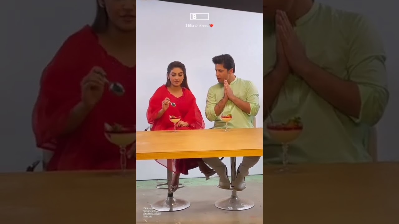 Hiba Bukhari & Arez Ahmed Behind the Scene #shorts #hibabukhari #hibaqadir #arezahmed #berukhi