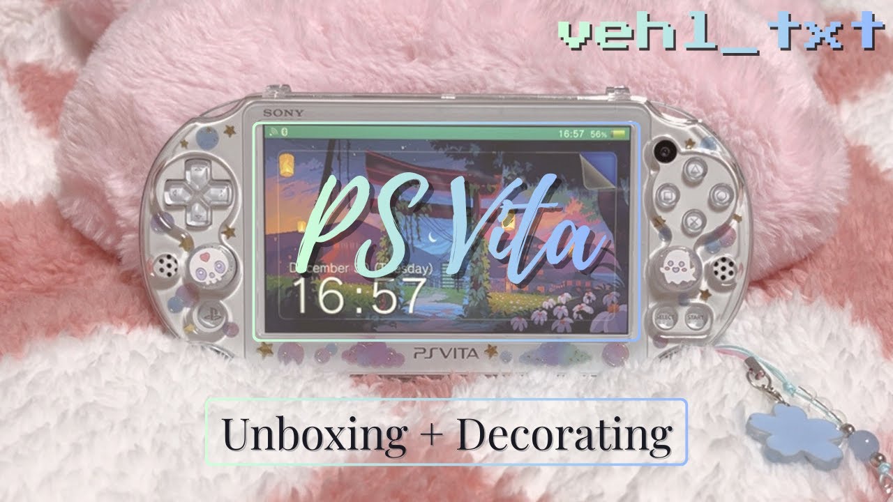 unboxing and decorating a blue ps vita! 🫧🐚🌊🪼