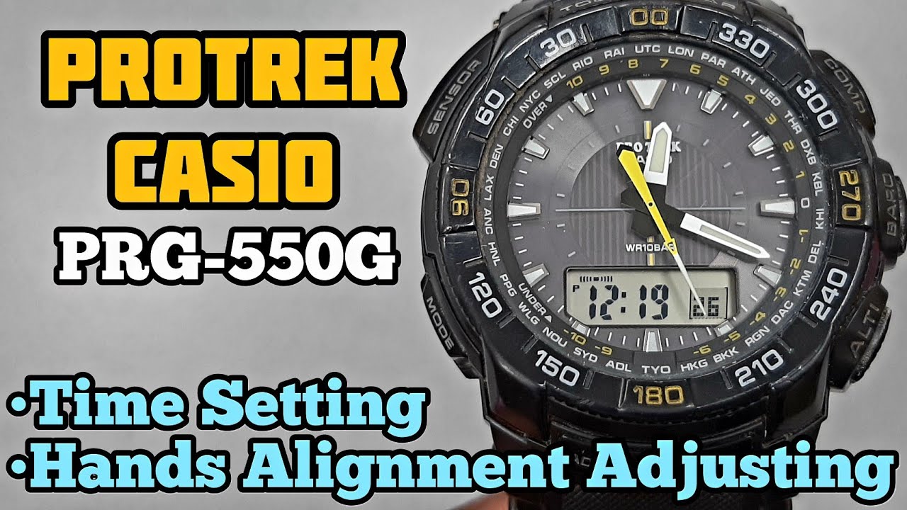 How To Setting Time on a Casio PROTREK PRG-550 Watch | SolimBD | DIY | Watch Repair