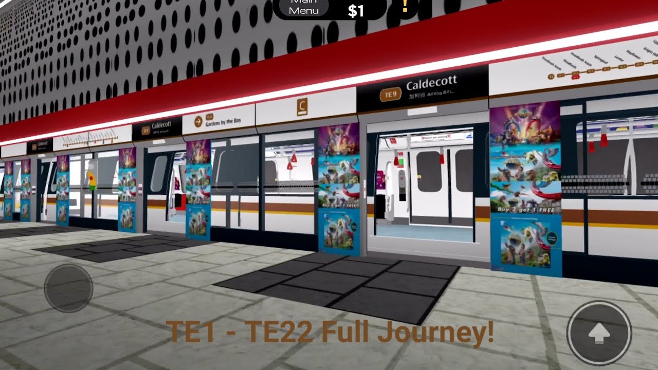 Singapore MRT - Thomson East Coast Line (TEL) - Full Journey on Roblox!