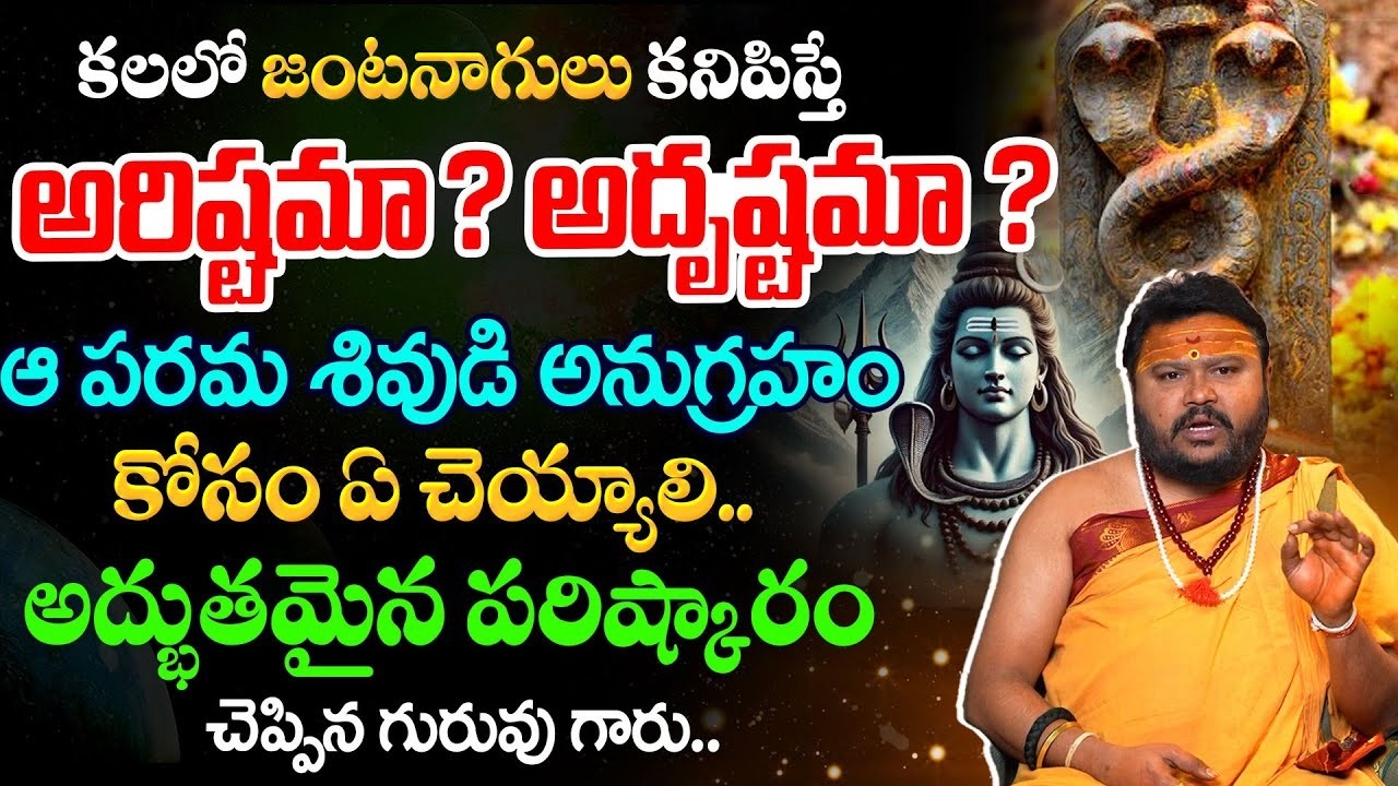 కలలో జంట నాగులు కనిపిస్తే అదృష్టమా | Snakes In Dreams | Lord Shiva  | Astrology Remedies