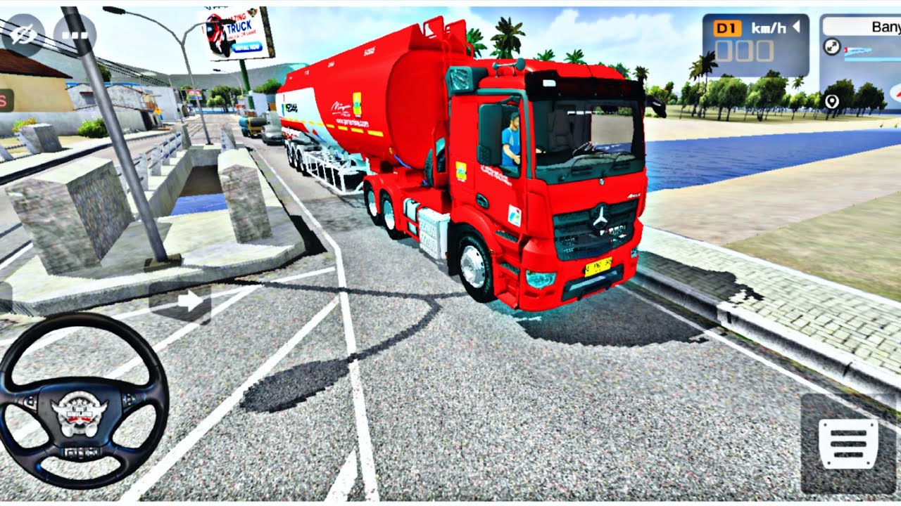 Marcy Arocs oil tanker transport fuel in bus simulator indonesia #dumper #bussid | rokygamer2.1 