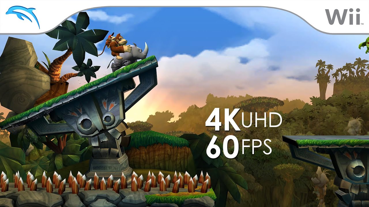 Donkey Kong Country Returns (4K / 2160p / 60fps / Texture Pack) | Dolphin Emulator 5.0-15837 | Wii