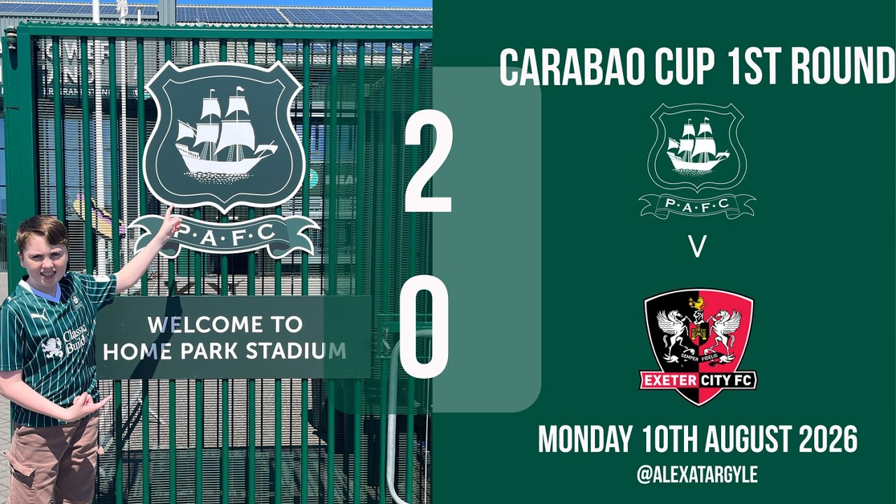 Devon is Green! Hartridge and Pepple at the double! | Plymouth v Exeter match day vlog carabao cup!