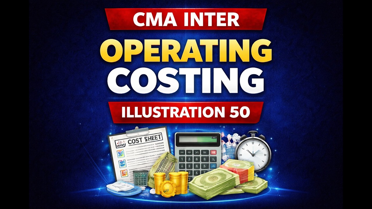 Operating Costing Illustration 50 Solved | CMA Inter Costing