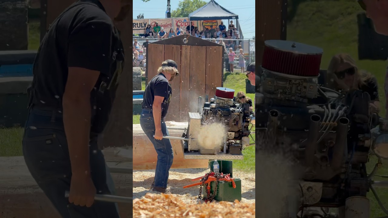 V8 Chainsaw! Buckley log show
