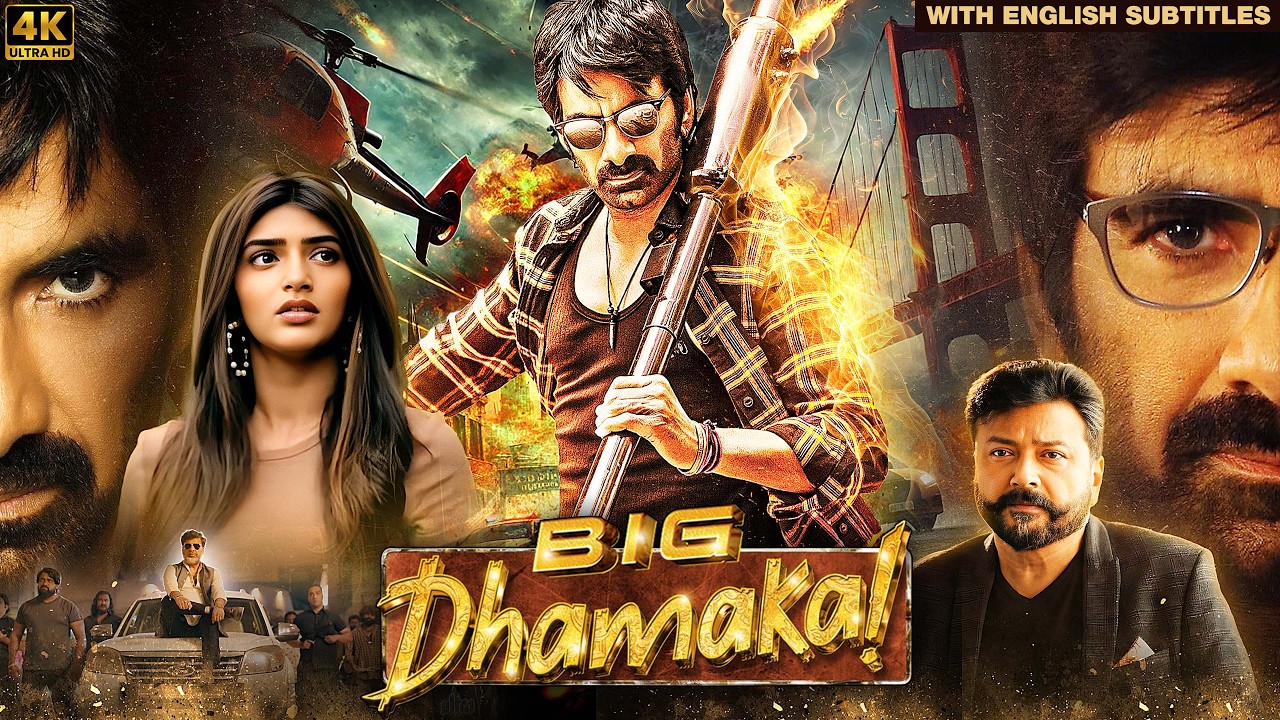 Ravi Teja's New South Indian Movie | Big Dhamaka | 4K Hindi Dubbed&nbsp;| Sree Leela | English Subtitle