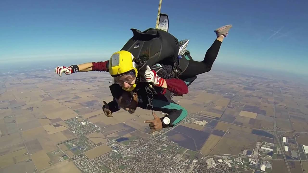 Sandeep Pinjerla Skydive at Chicagoland Skydiving Center 20141025 with Krissy Derham