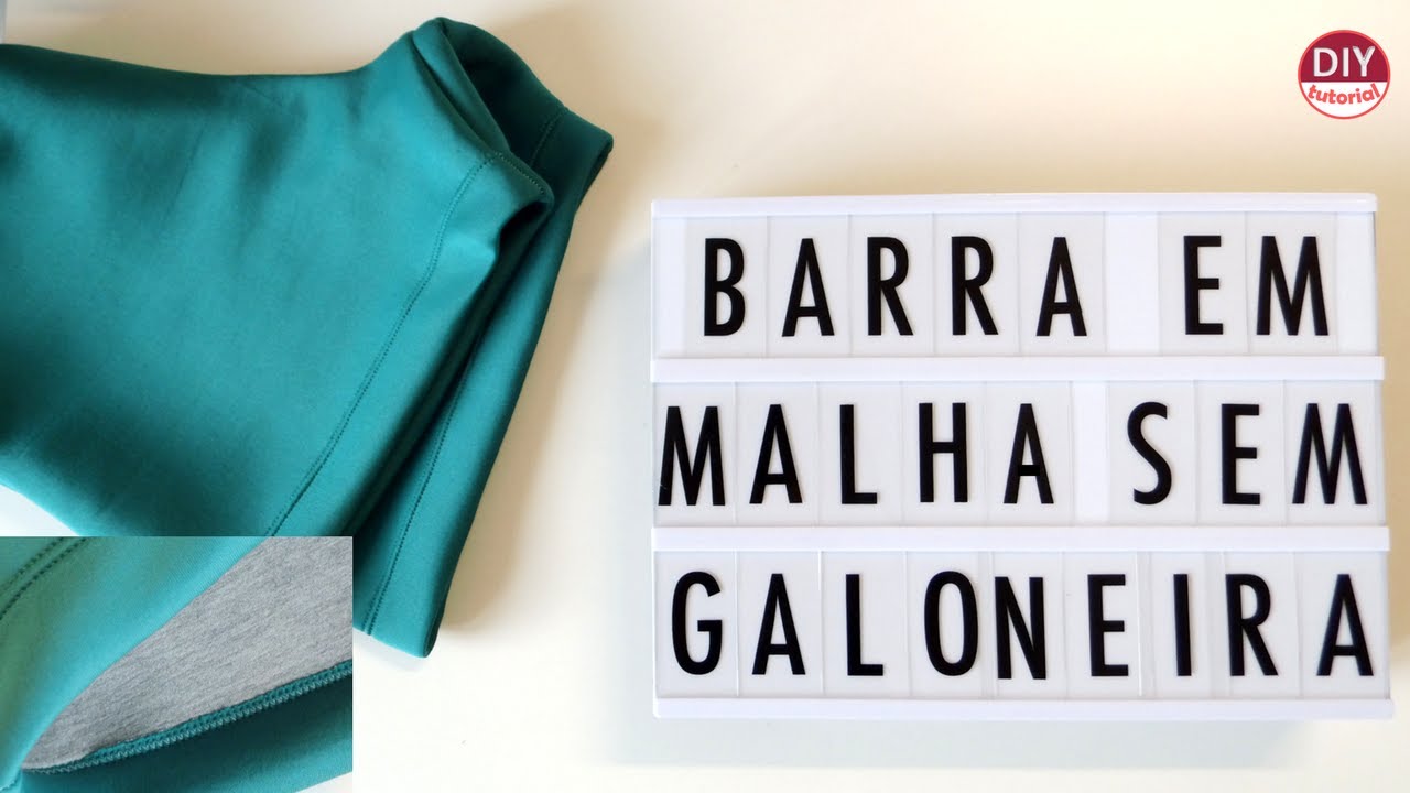 Barra em malha tipo galoneira: como fazer na máquina doméstica (DIY Tutorial com a Bel)