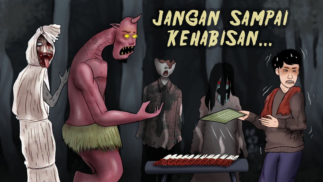 Pesugihan Sate Gagak 1 - Jualan di Kuburan, Yang Beli Setan Semua  #HORORMISTERI Kartun hantu Horror