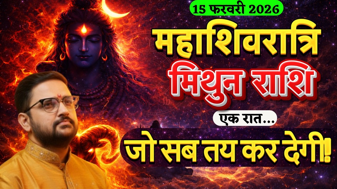 15 फरवरी 2026 महाशिवरात्रि | मिथुन राशि की किस्मत बदलेगी! | Mithun Rashi | Acharya Mukti