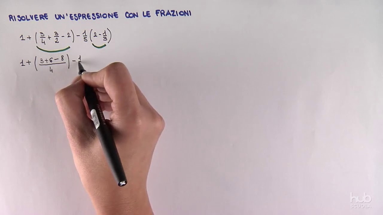 Risolvere un'espressione con le frazioni