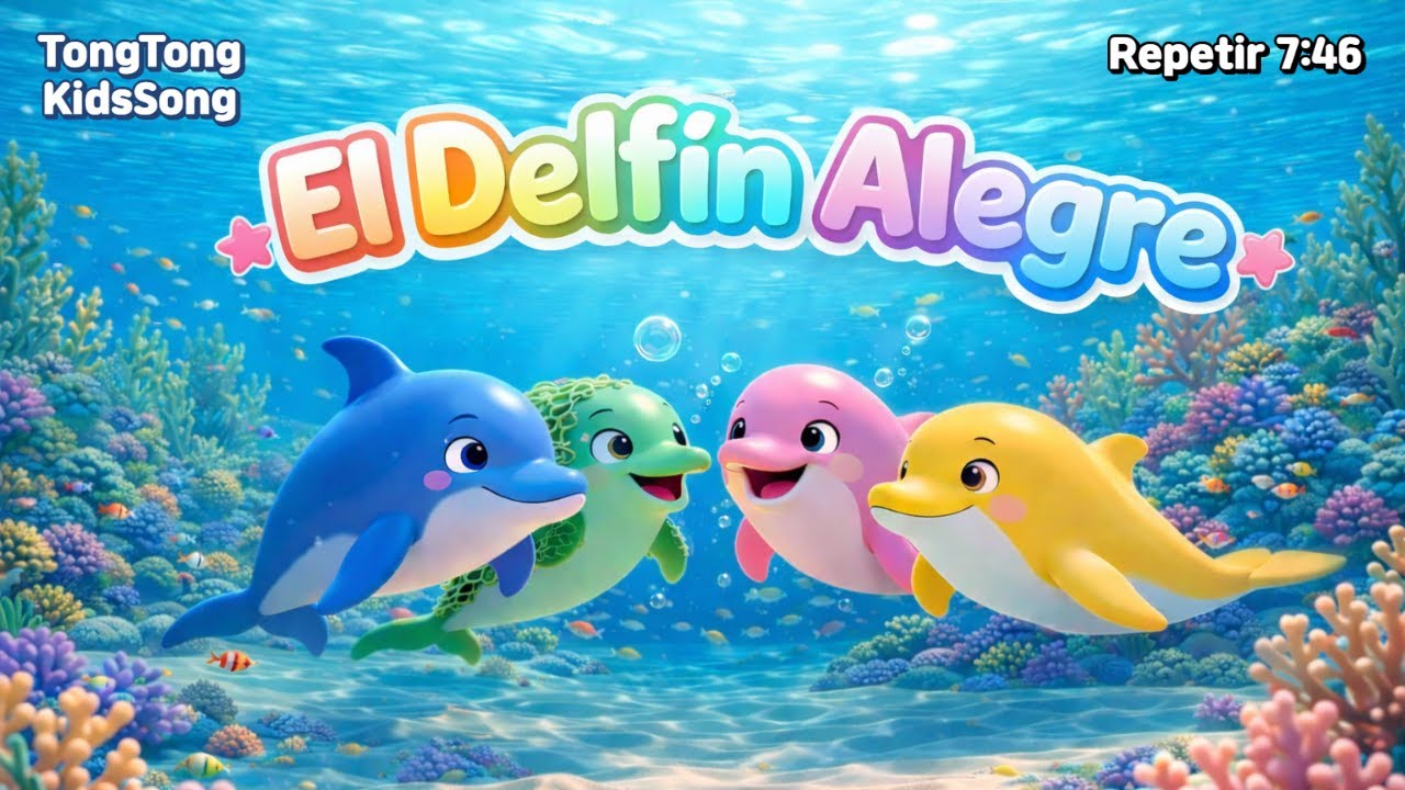 El Delfín Alegre 🐬 Divertida Canción para Niños | Música Infantil |TongTong Canciones Infantiles