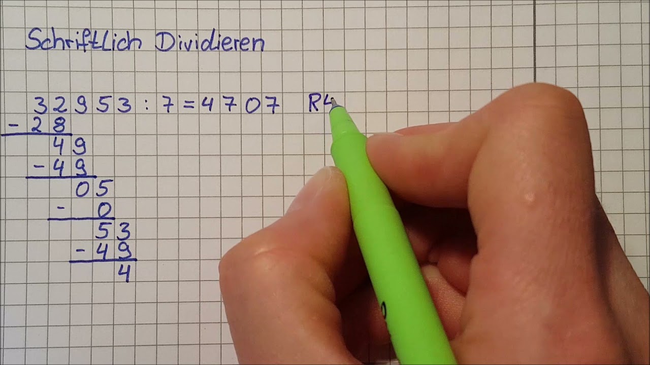 Mathe Klasse 4 - Schriftlich Dividieren mit Probe