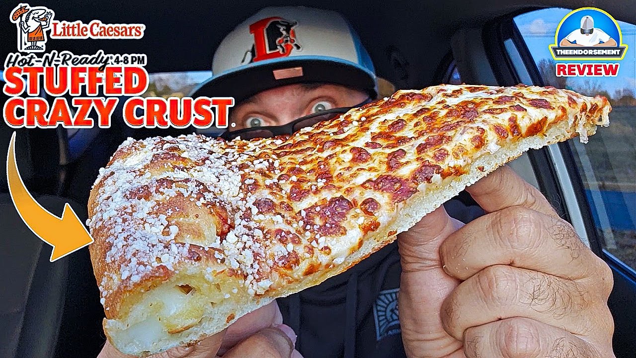Little Caesars® Stuffed Crazy Crust Pizza Review! 🤪🍕| BACK In 2024! | theendorsement