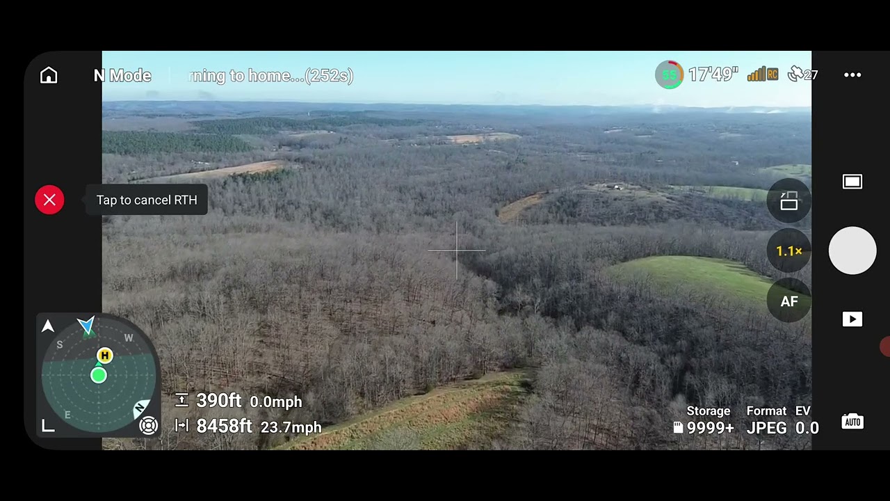 3 1/2 mile flight toward Newnata with the DJI Mini 3..