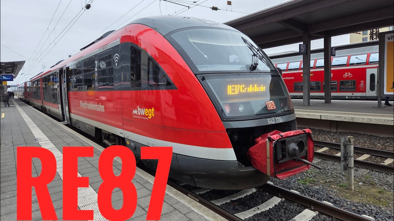 Mitfahrt RE87 von Aschaffenburg Hbf nach Crailsheim