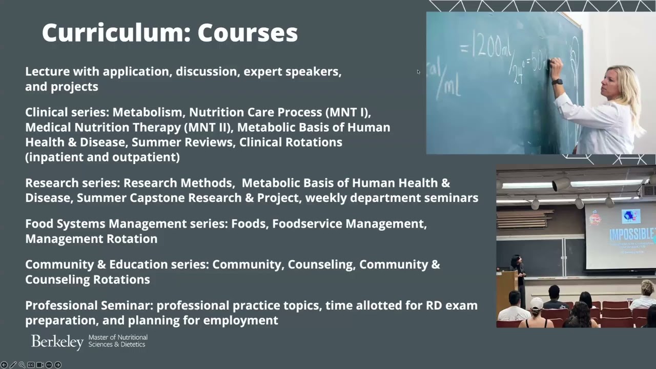 UC Berkeley Master of Nutritional Science and Dietetics 2025 Info Session