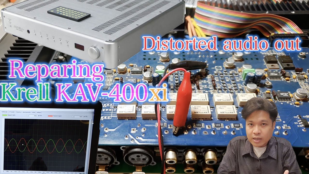 ซ่อมแอมป์ Krell KAV-400xi เสียงแตก [Repairing Krell KAV-400xi Integrated Amplifier]