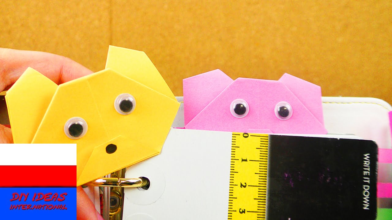 Zakładka z misiem | origami | prosty pomysł na prezent