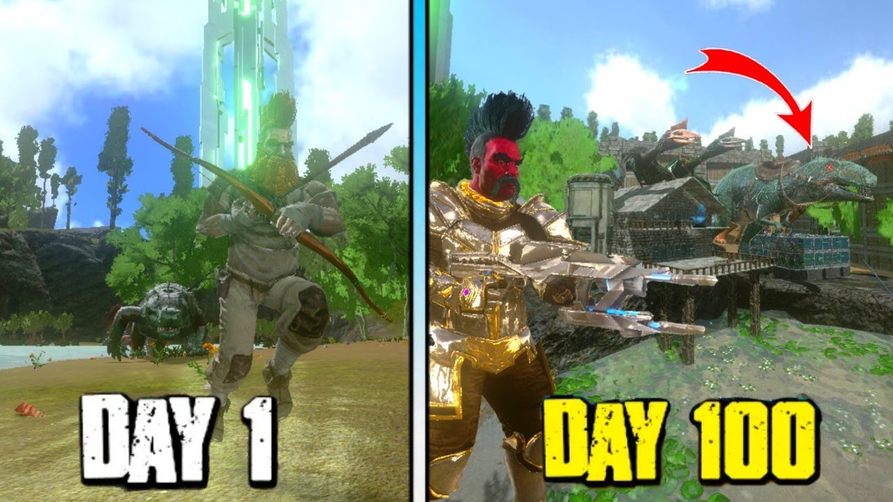 I SURVIVED 100 DAYS IN THE SWAMP HARDCORE| ARK MOBILE - DAY 80 TO 90 EP9-S5