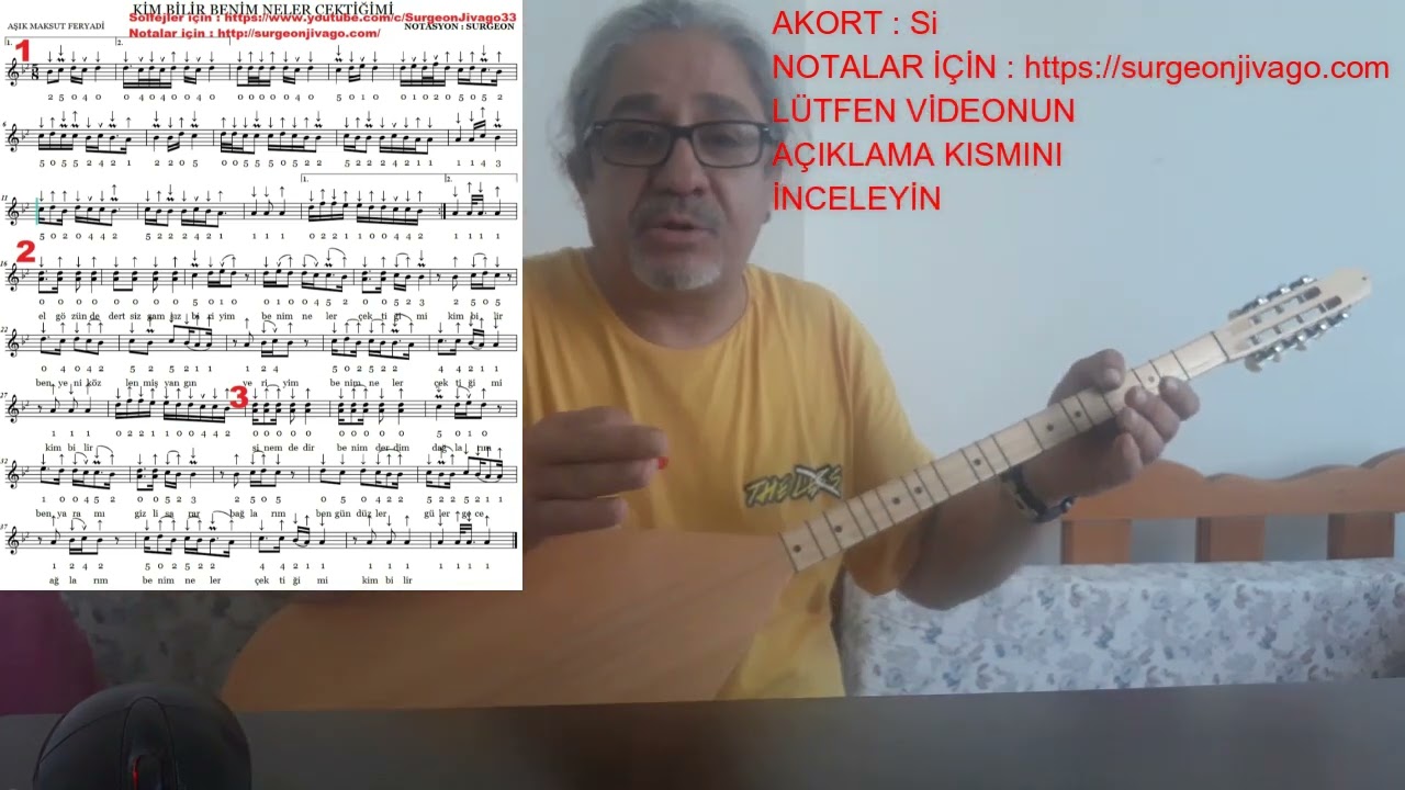 SOLFEJ AŞIK MAKSUT FERYADİ KİM BİLİR BENİM NELER ÇEKTİĞİMİ KURBAN KISA SAP BAĞLAMA EKLEYEN SUR