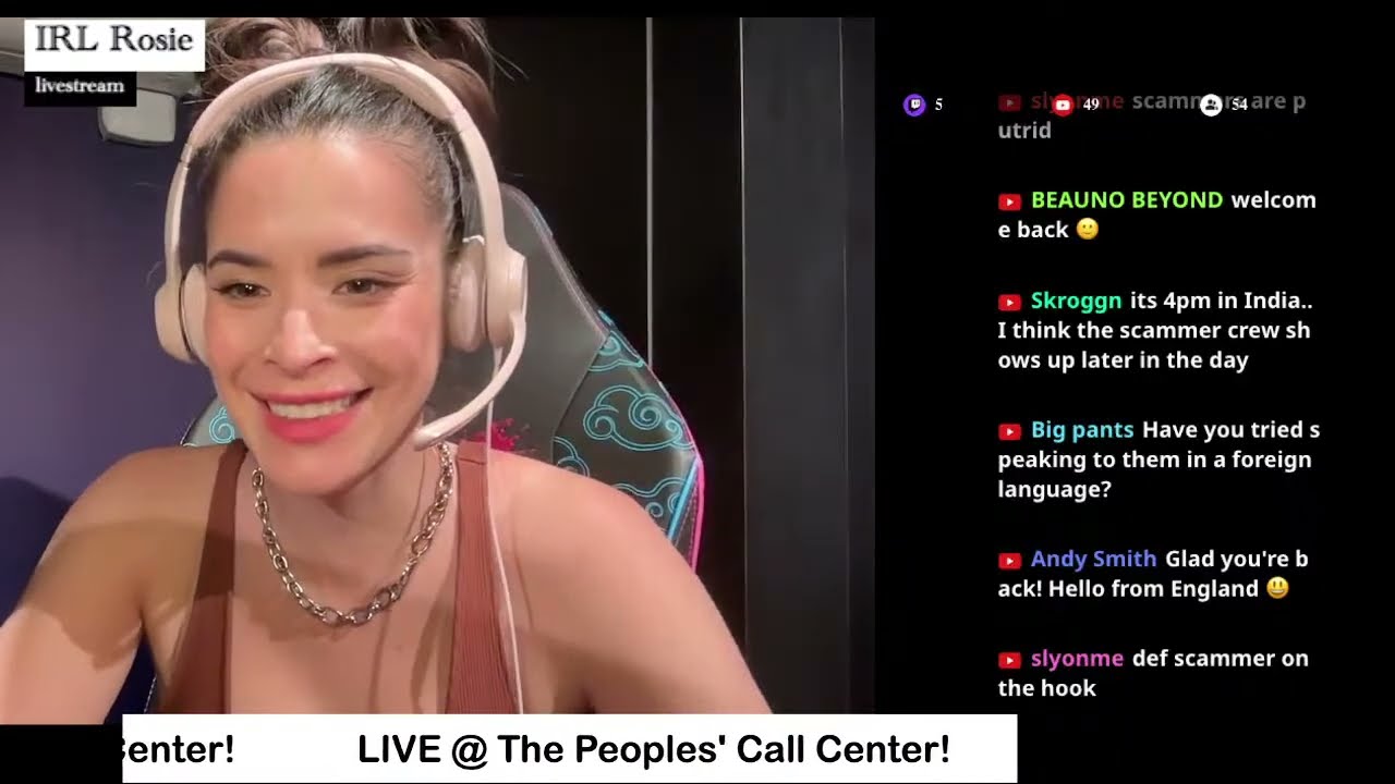 Pranking Scammers LIVE at the Peoples' Call Center! #irlrosie
