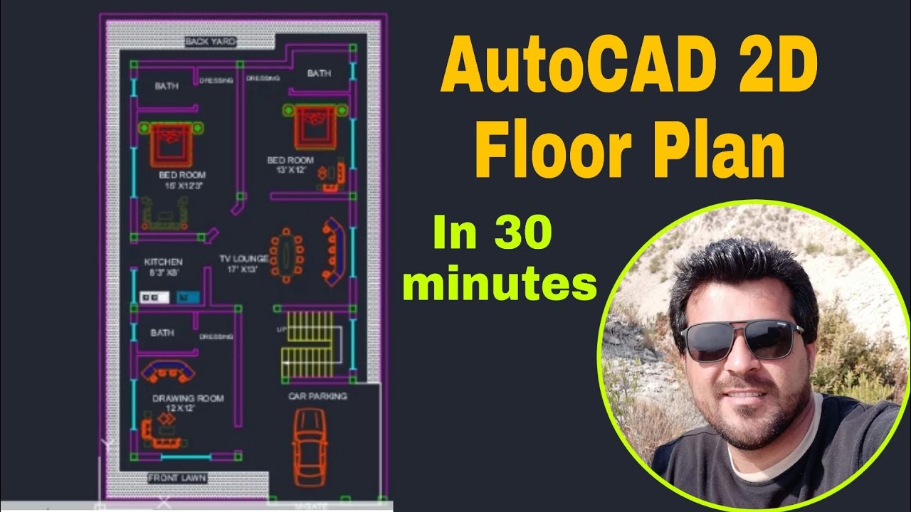 How to make house plan in AutoCAD || Urdu /Hindi.