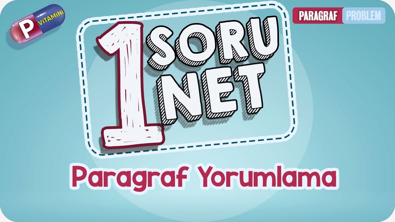 1 Net 1 Soru: Paragraf Yorumlama | P Vitamini Kampı 2020  #PVitamini