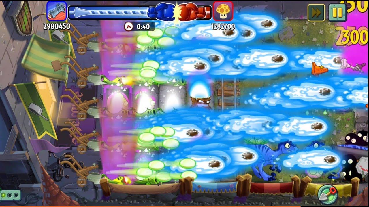 ARENA: Mejoras a Raudales de Lanzaguisantes de Fuego (Mazo Free: 2.6M y Mazo Premium: 4M) en PvZ2 